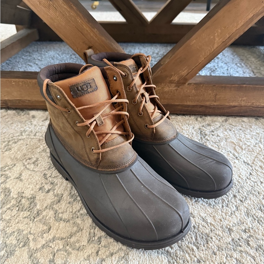 UGG Brown and Gray Rain & Snow Boots Waterproof Design